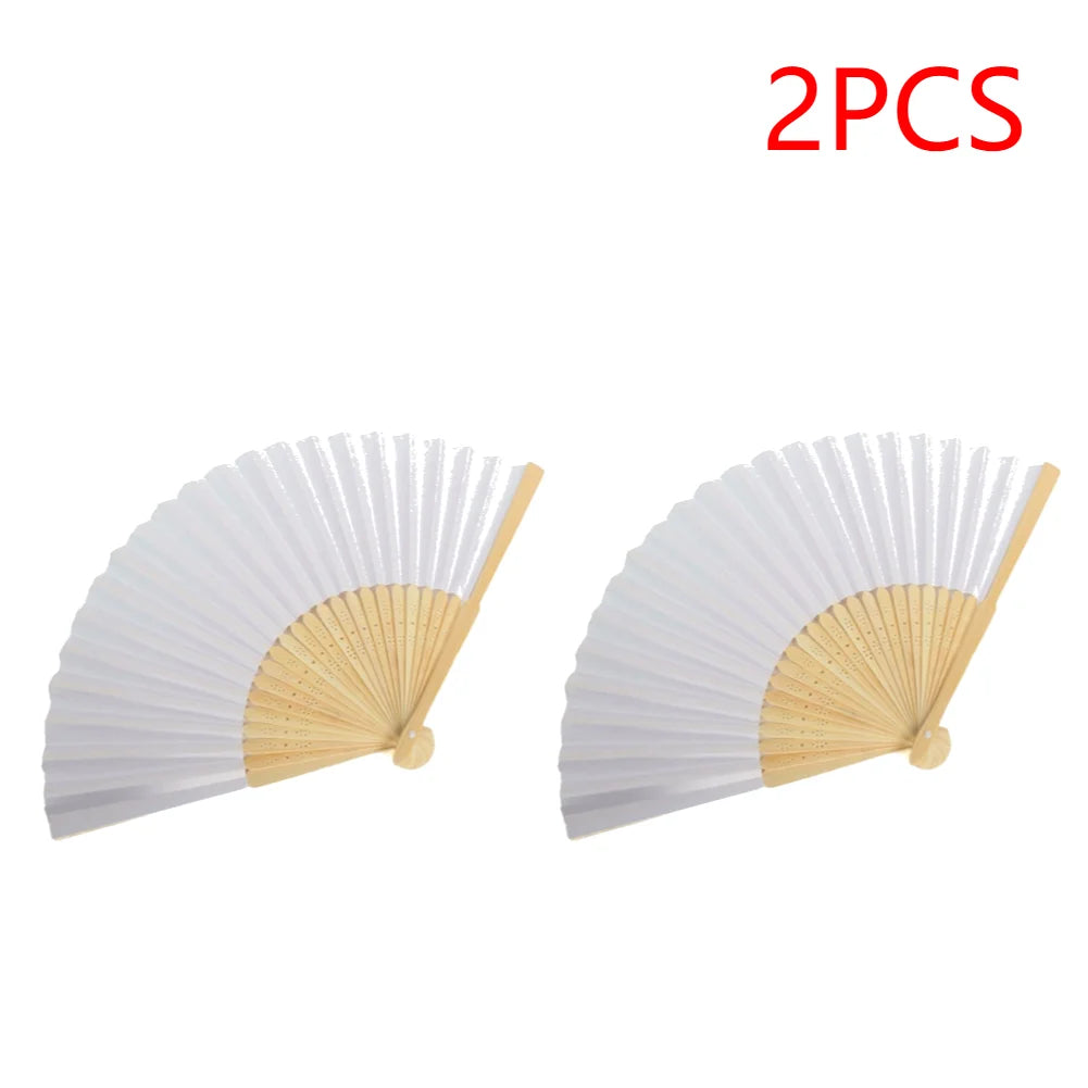1-50PCS  Bamboo Folding Fan