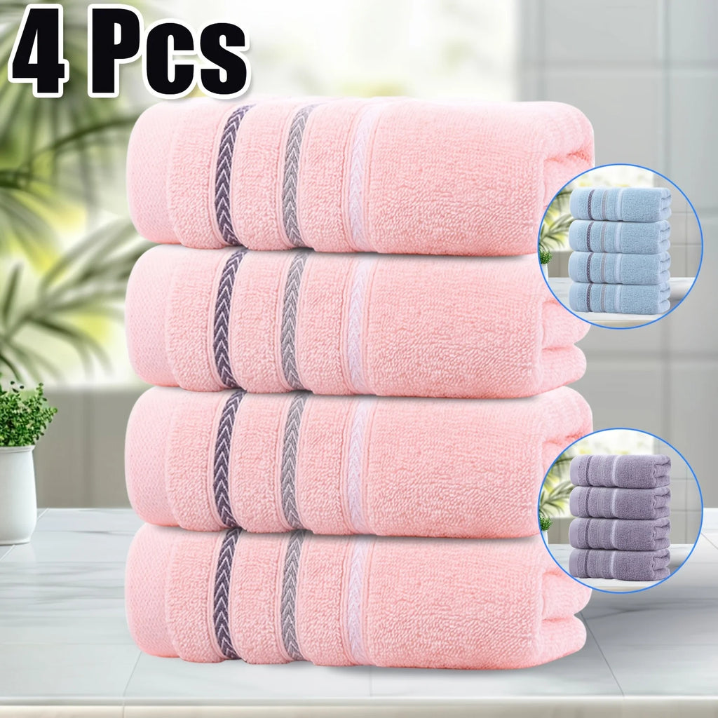 100% Cotton Face Towels 4 Pack