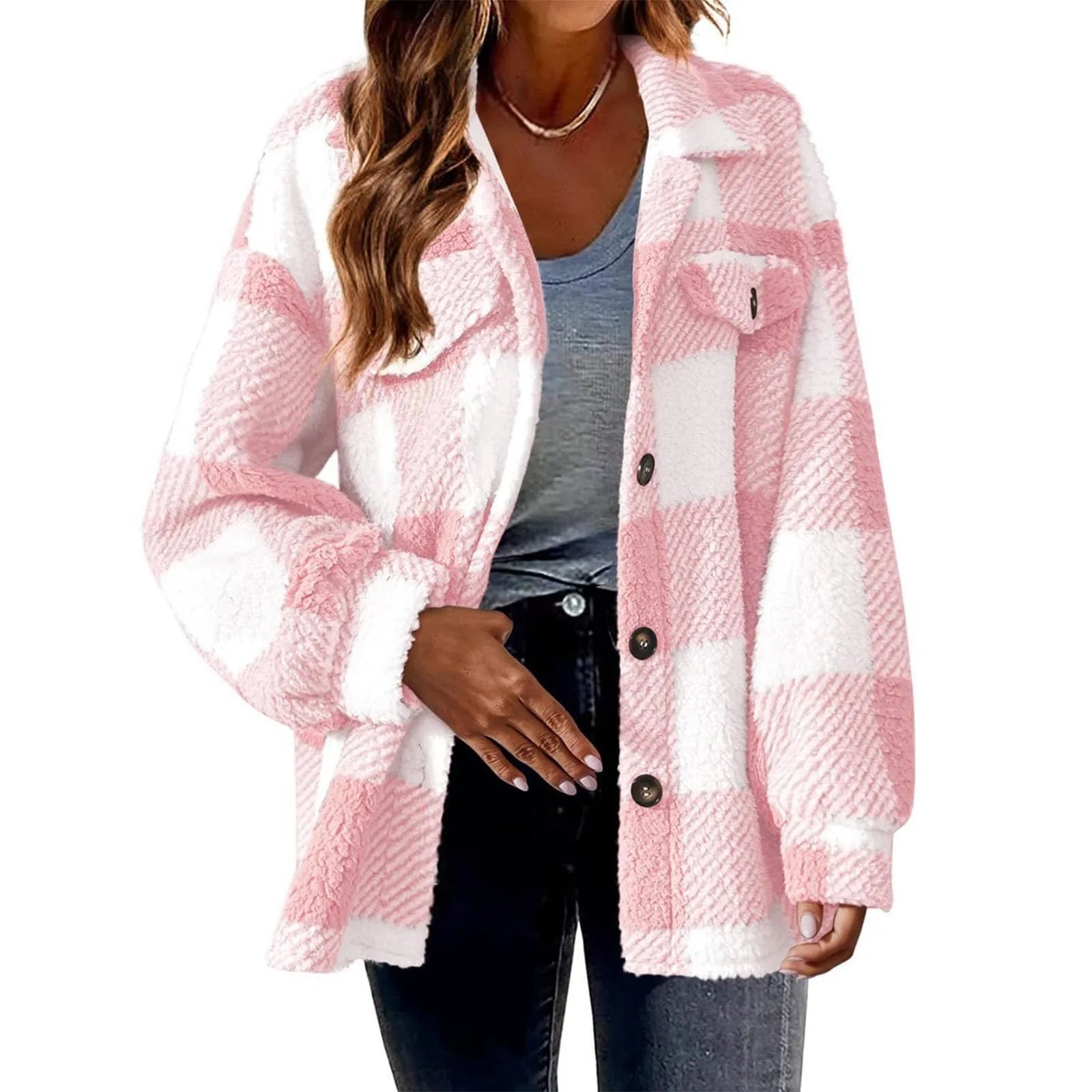 Oversized Warm Fleece Shirt