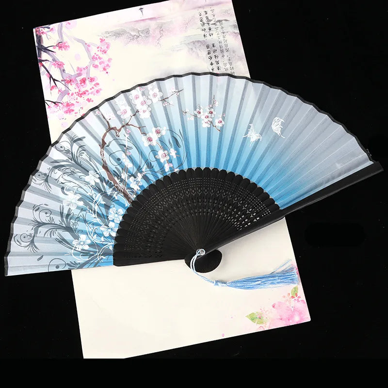 Vintage Style Silk Chinese Folding Fan