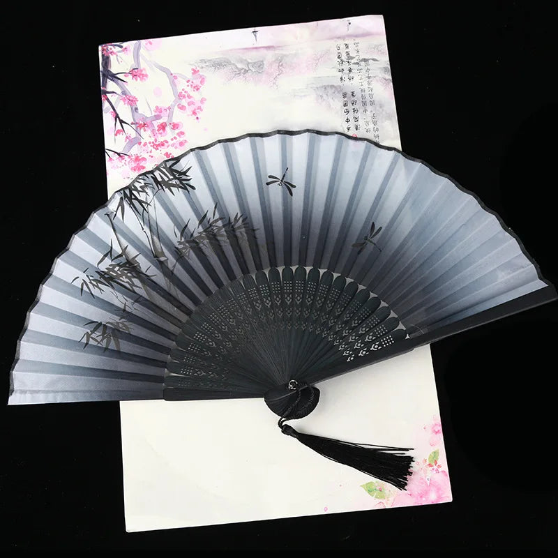 Vintage Style Silk Chinese Folding Fan