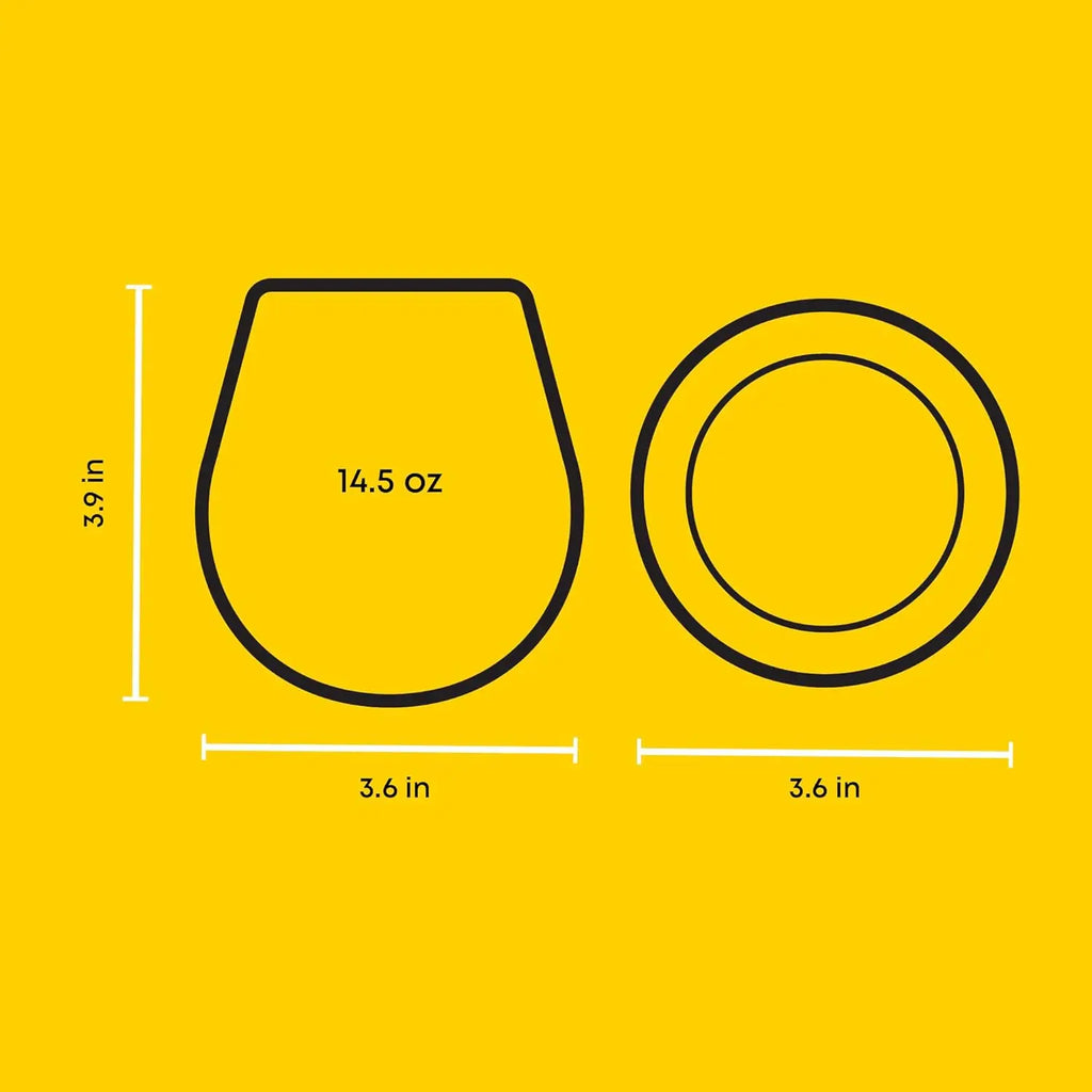 Elegant 15 oz Stemless Wine Glasses Set of 4