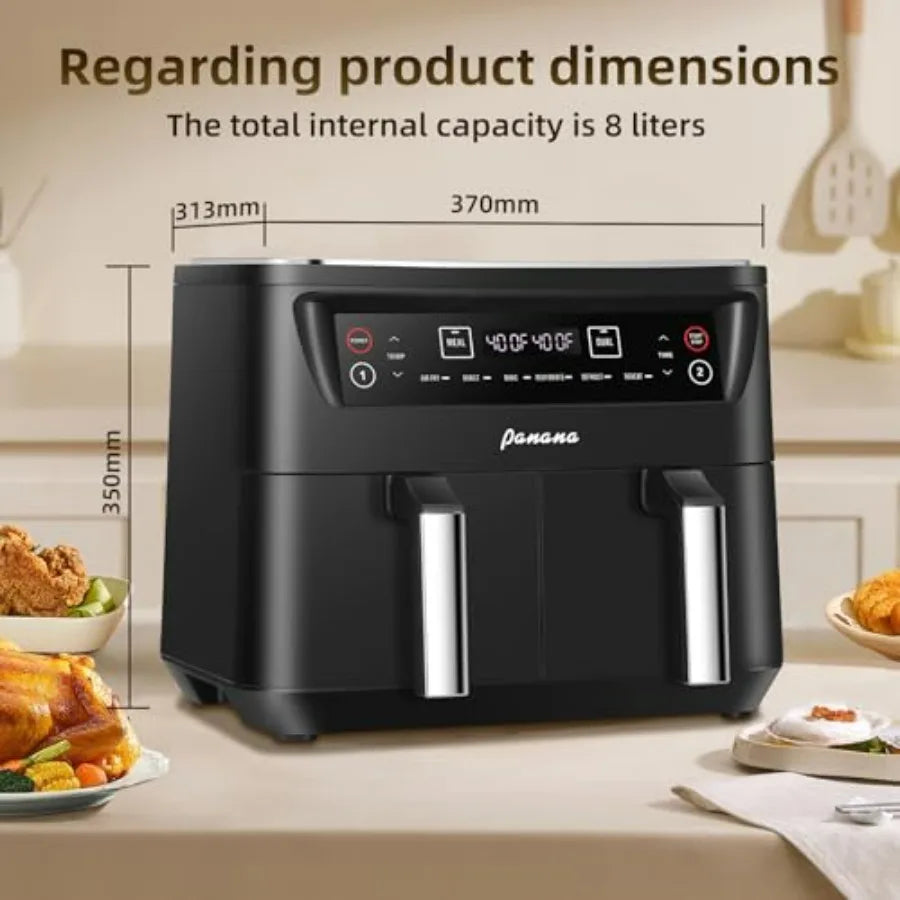 8.5QT Dual Zone 6-in-1 Air Fryer