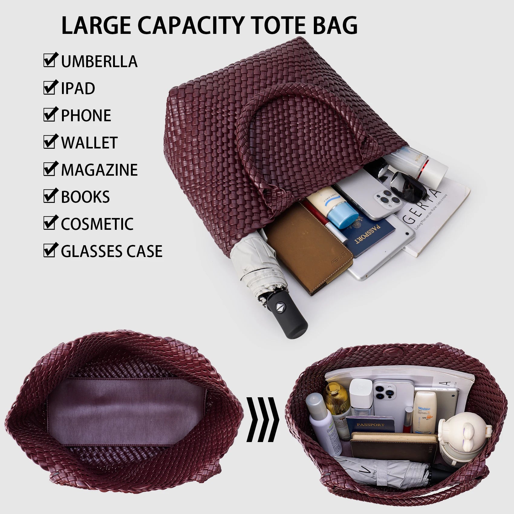 Woven Tote Bag Vegan