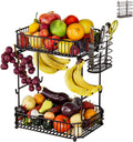 Heavy 2-Tier Fruit Basket with Side Storage