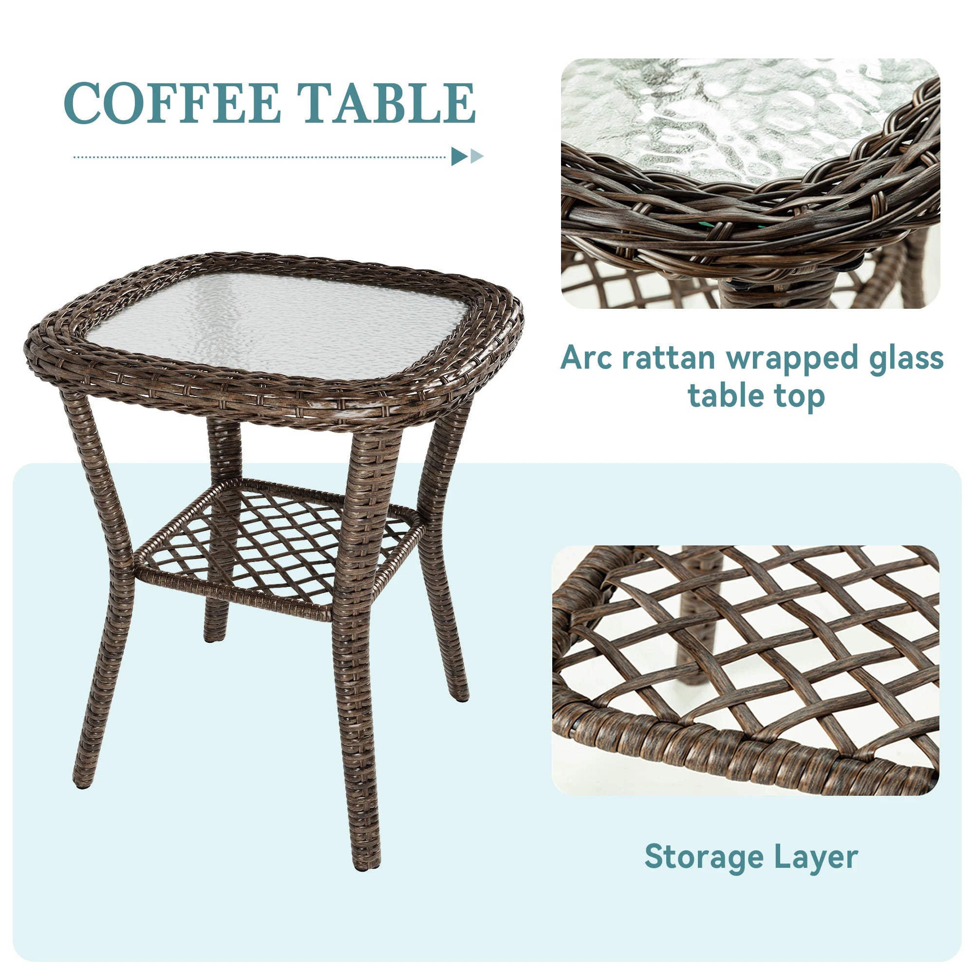 Bistro Set. Rotating Rocking Chair Set