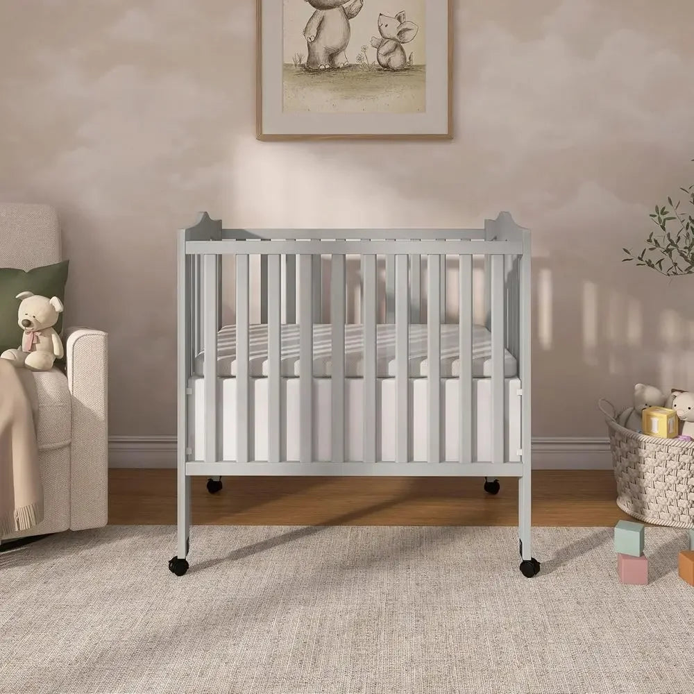 Convertible Lightweight Portable Crib with Playpen