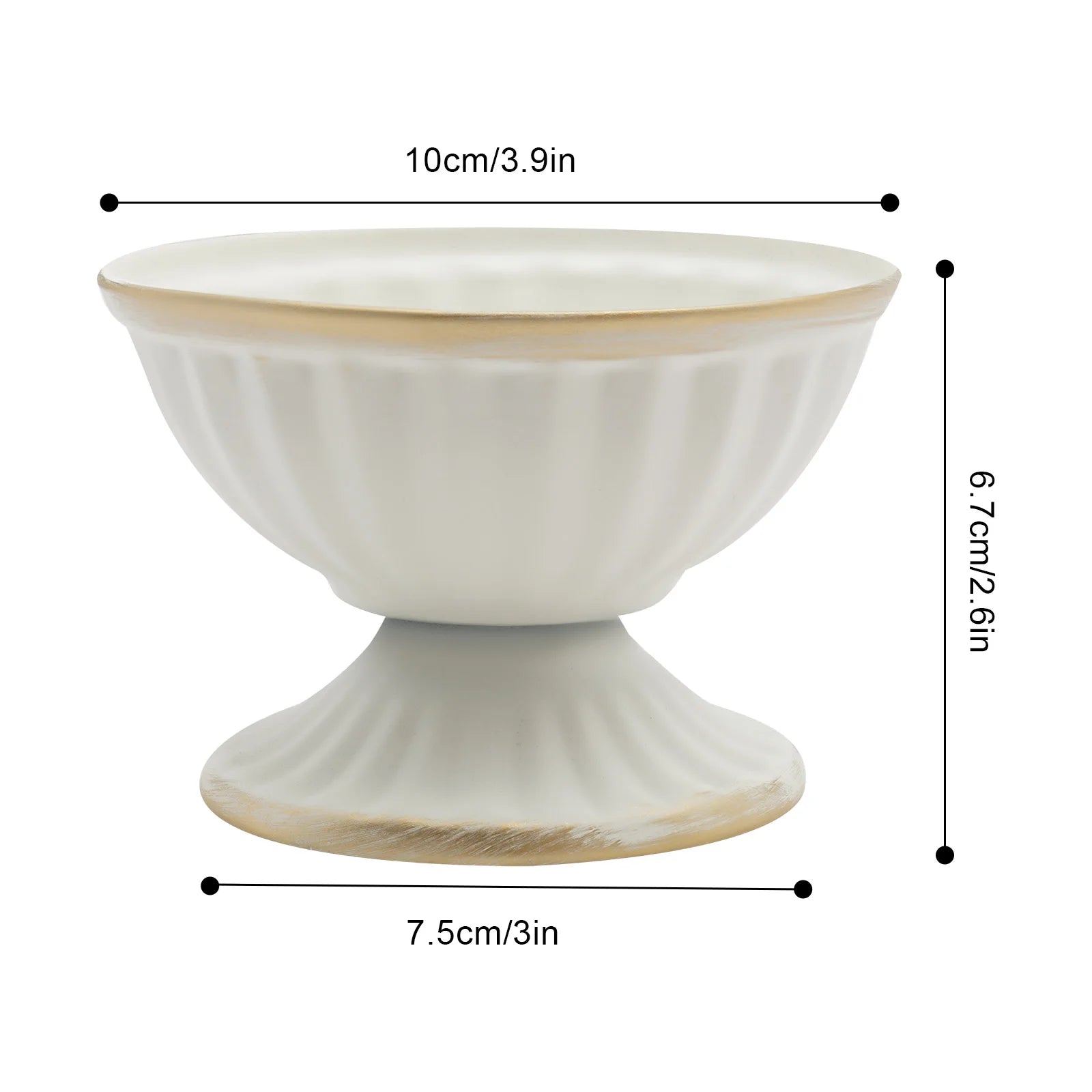10 PCS - Mini Vase Golden Metal