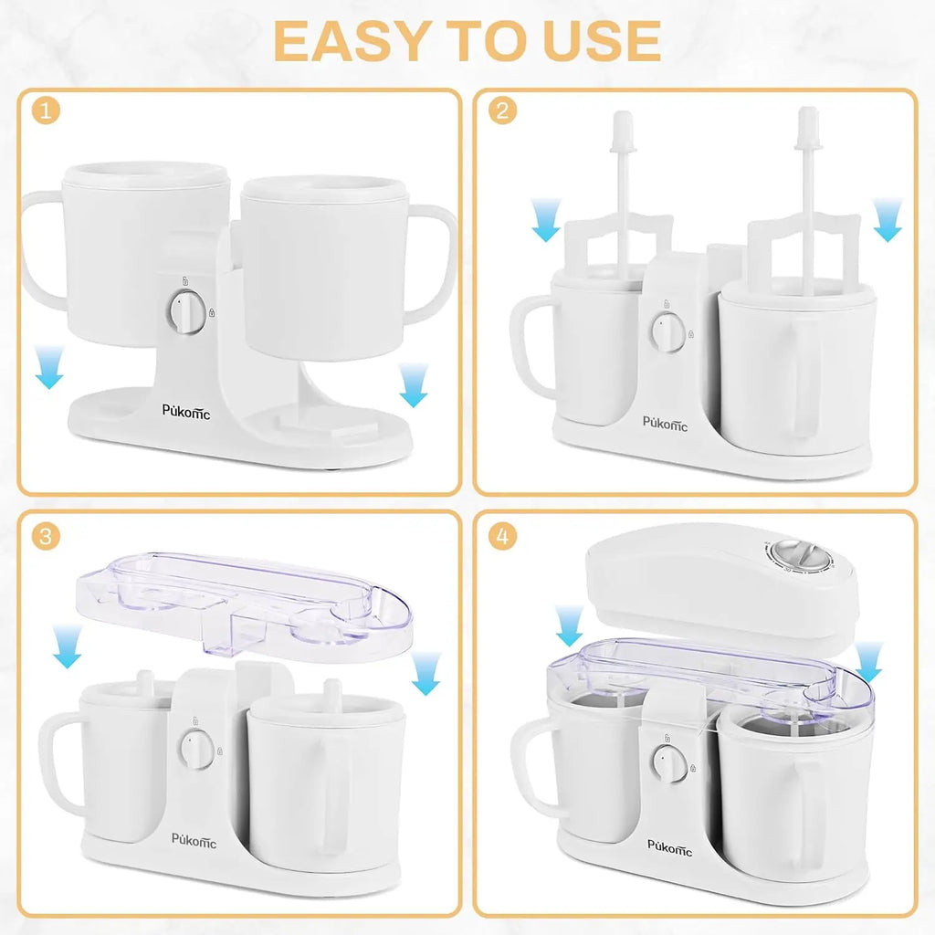 Home Ice Cream Maker with Two Bowls