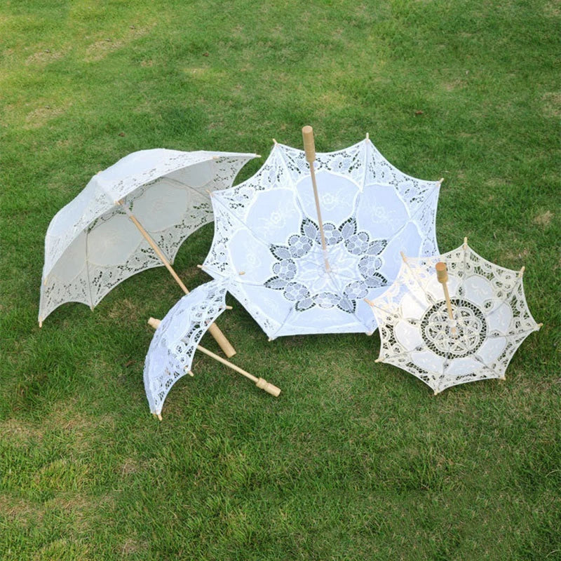 Bride Wedding White Lace Umbrella