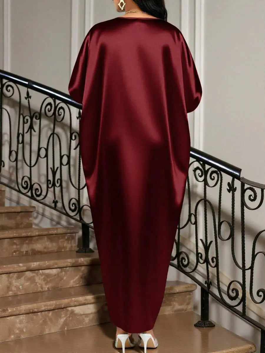 Elegant Satin Midi Dress