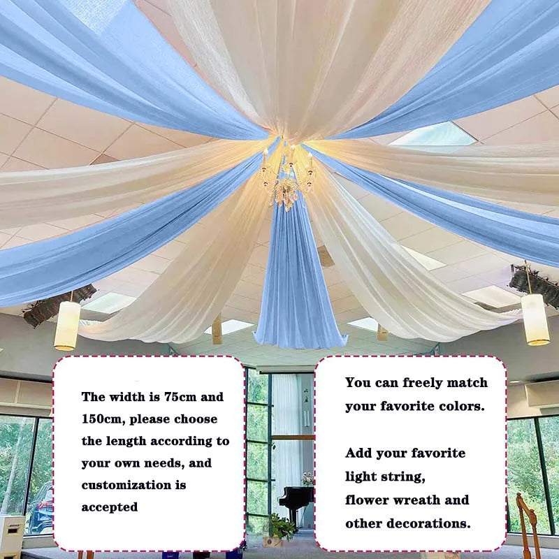 Wedding Chiffon Ceiling Drapes