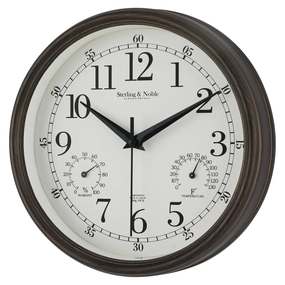 Antique Bronze Indoor/ Outdoor Wall Clock