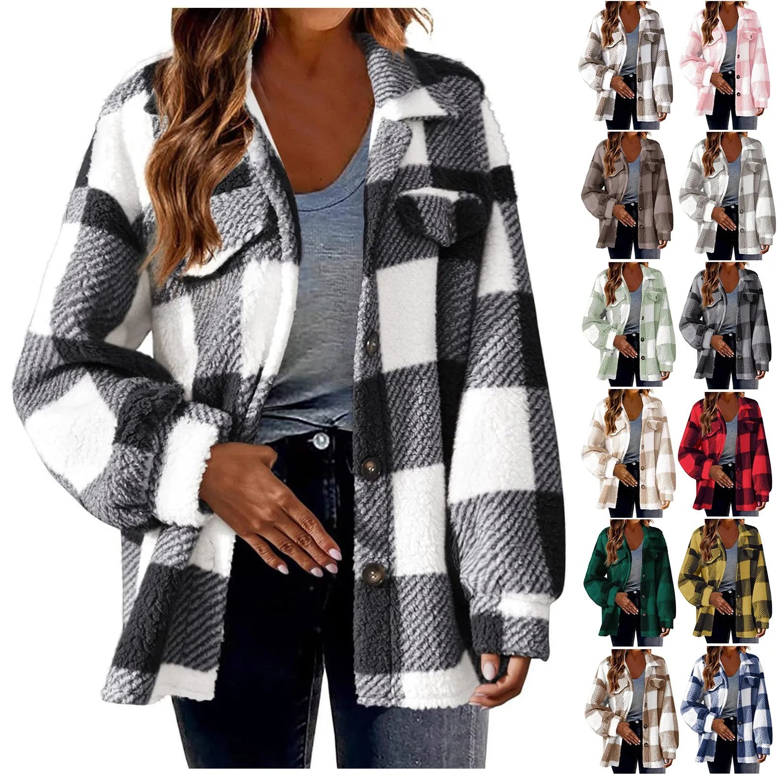 Oversized Warm Fleece Shirt