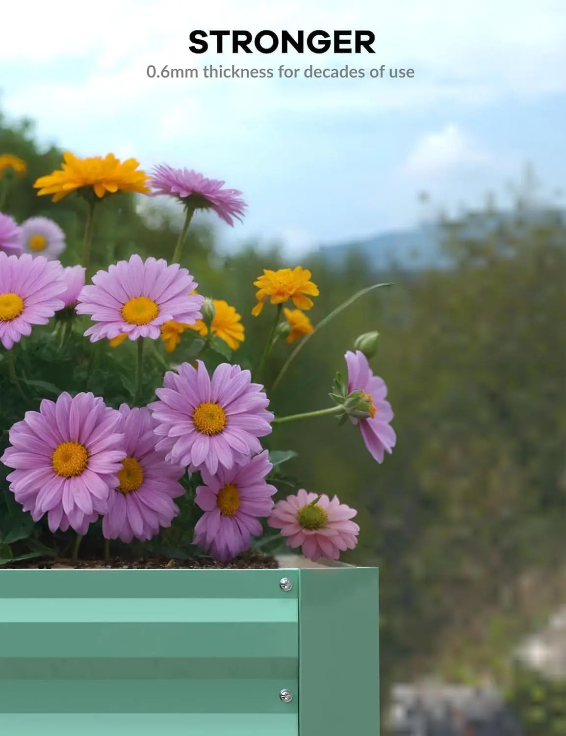 6x3x2, 8x4x2ft Galvanized Raised Garden Bed