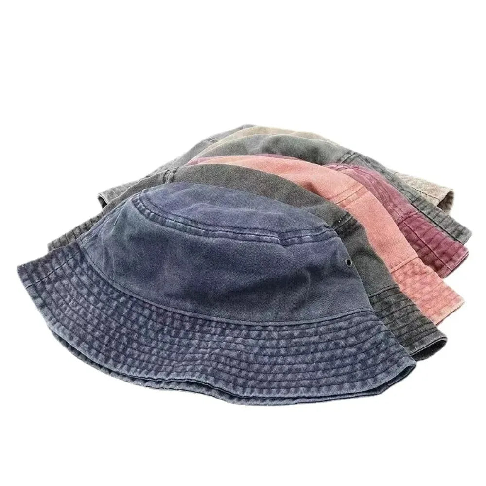 Washed Denim Bucket Hat