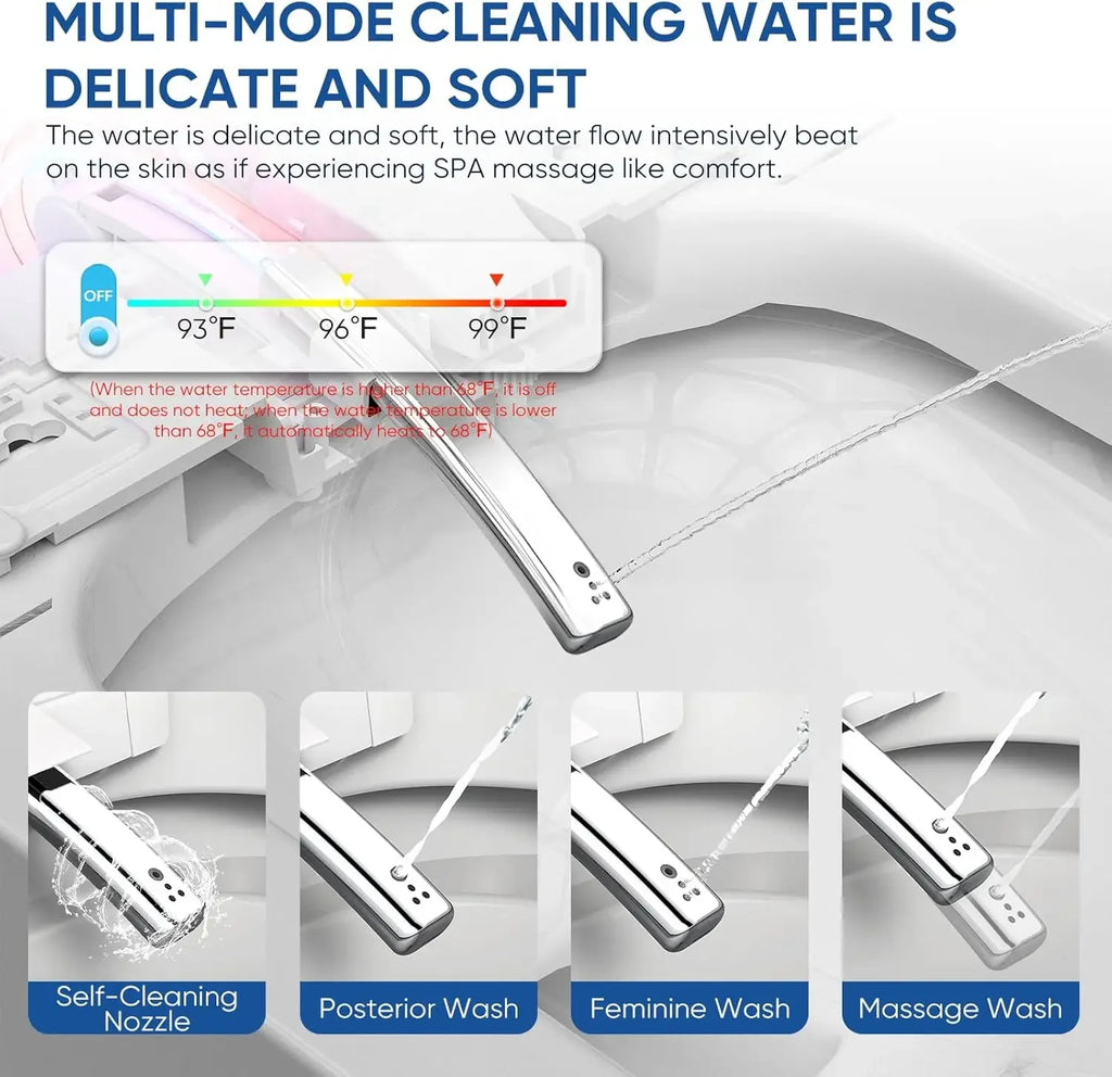Smart Toilet, Elongated One Piece Bidet Toilet