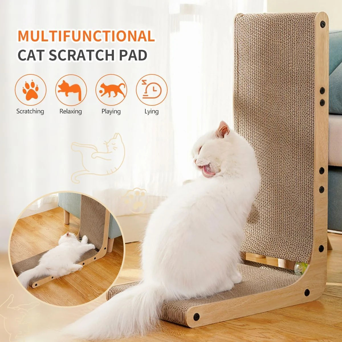 Cat Scratching Board, L-Shaped