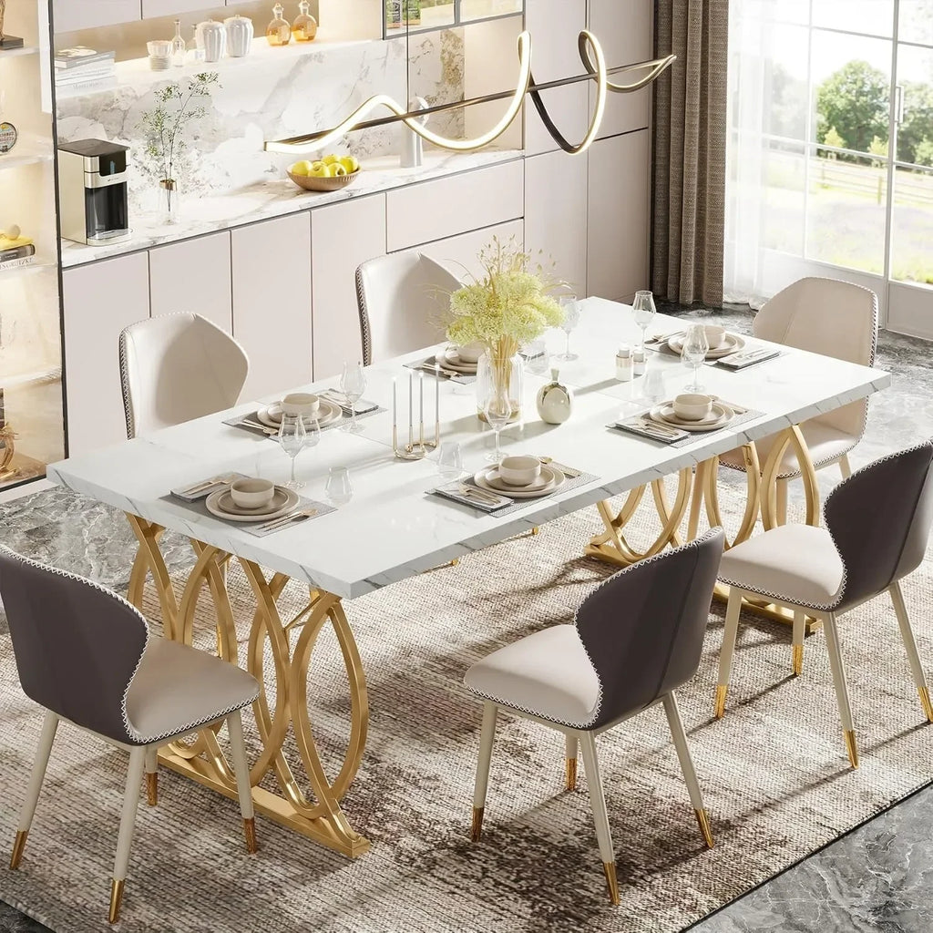 Modern Dining Table, 63" Large