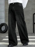 Loose Fit Wide  Black Denim