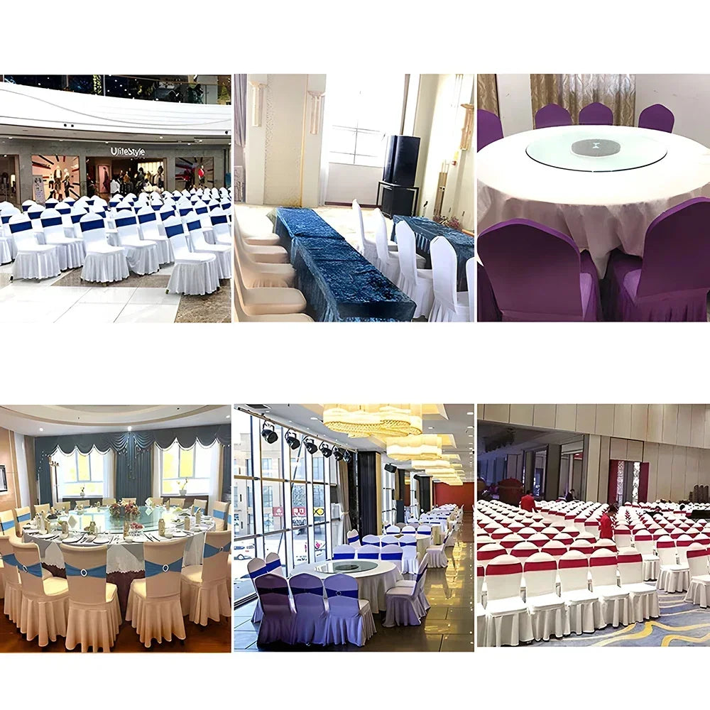 White Pleated Chair Covers