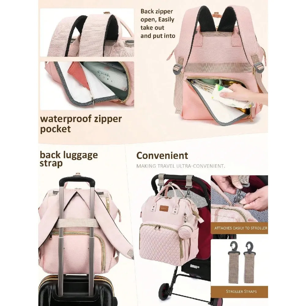 Diaper Bag Backpack With Changing Pad