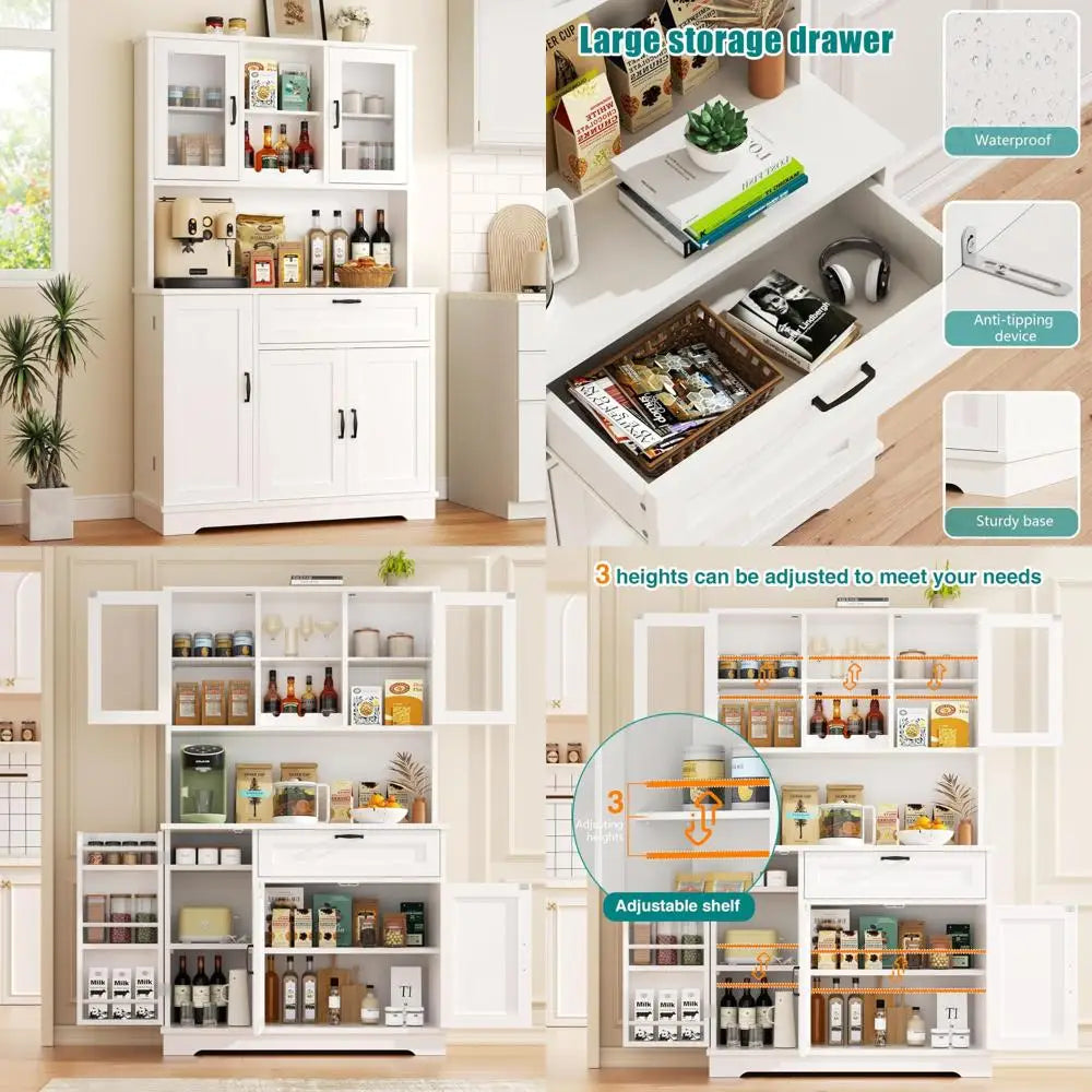 "Elevated Kitchen Pantry Cabinet with Storage