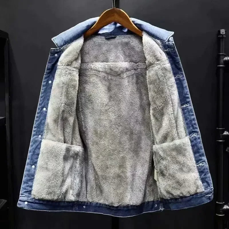 Fleece-Lined Denim Jacket