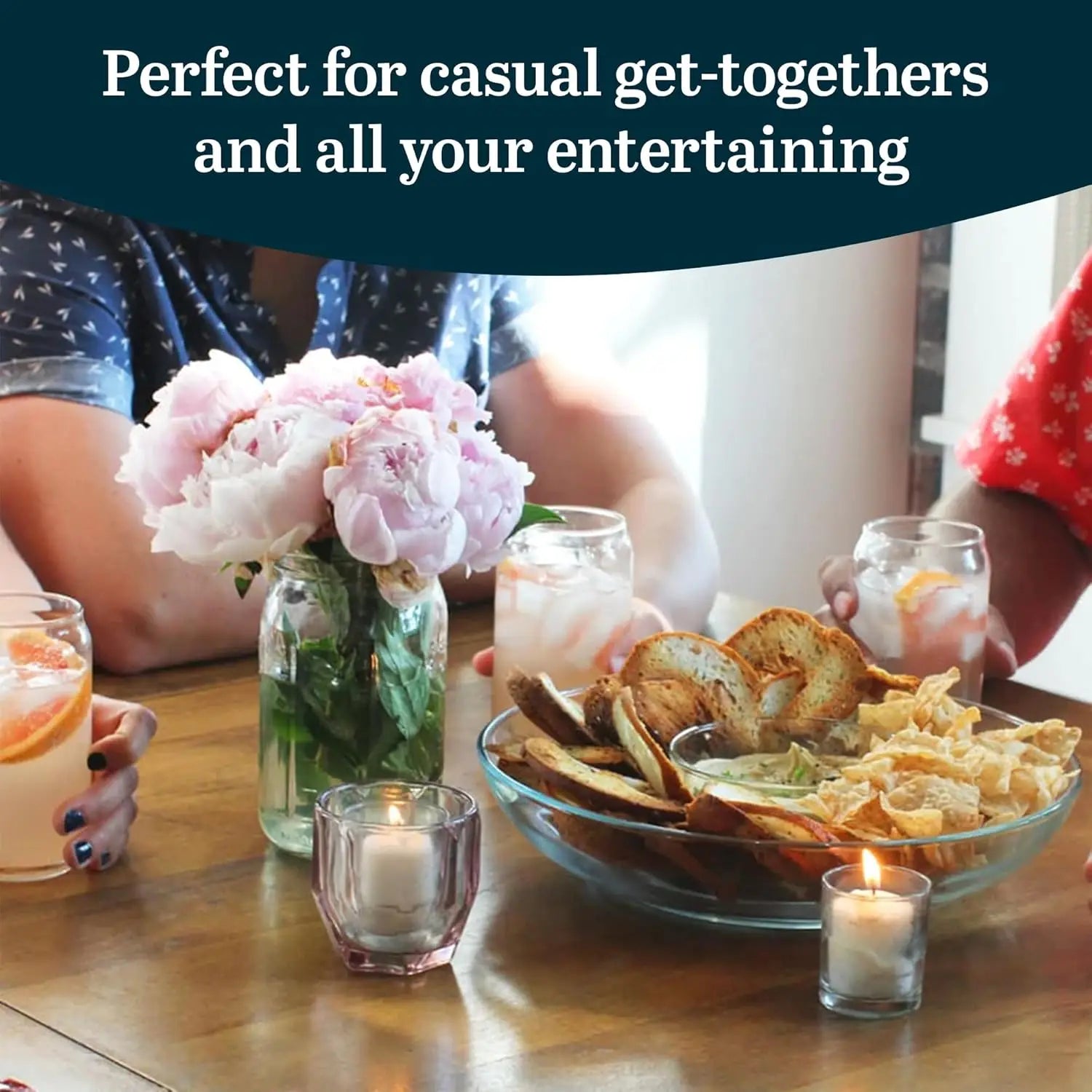 Classic Clear 16 oz  Tumbler Glasses for 4
