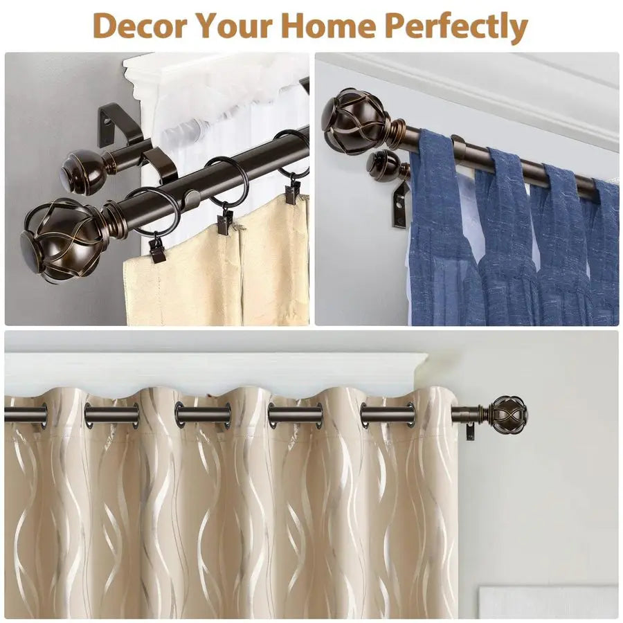 Heavy Duty Double Curtain Rods