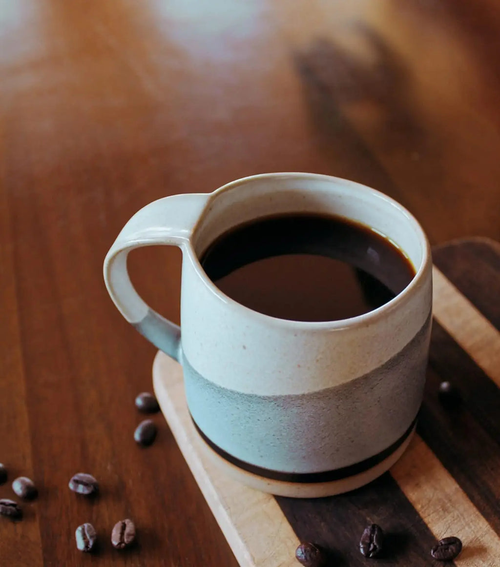 Set - 2 Vintage Japanese Style Cappuccino Coffee Mugs
