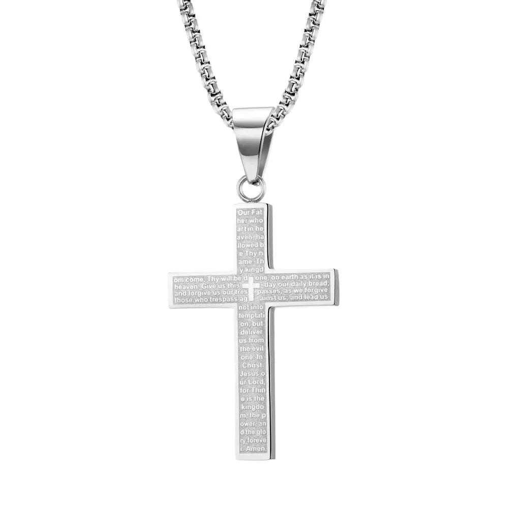 Titanium Steel Cross Necklace