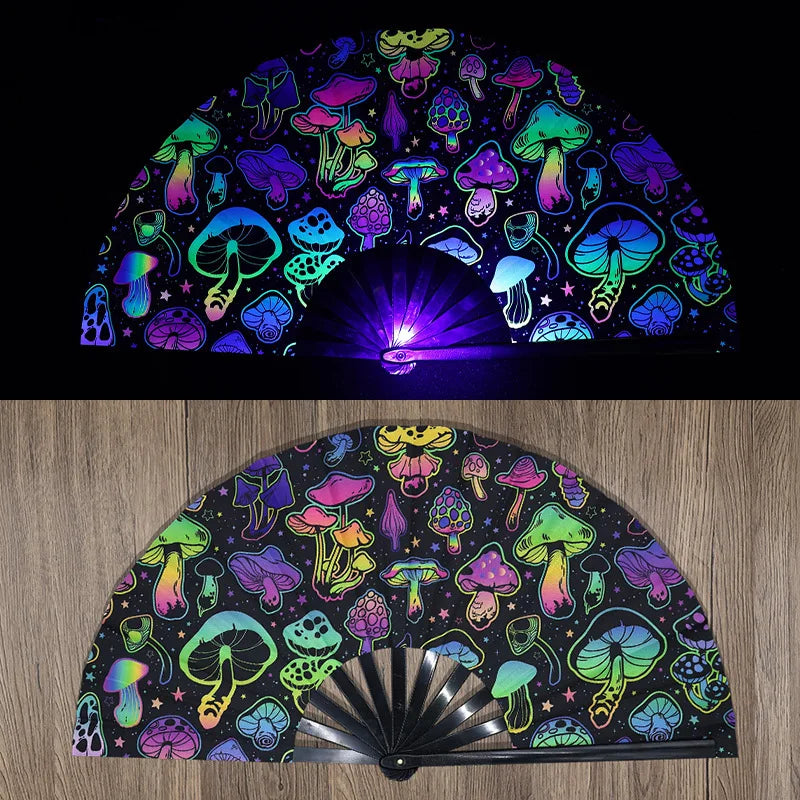 Folding Fan Bright Color Rainbow