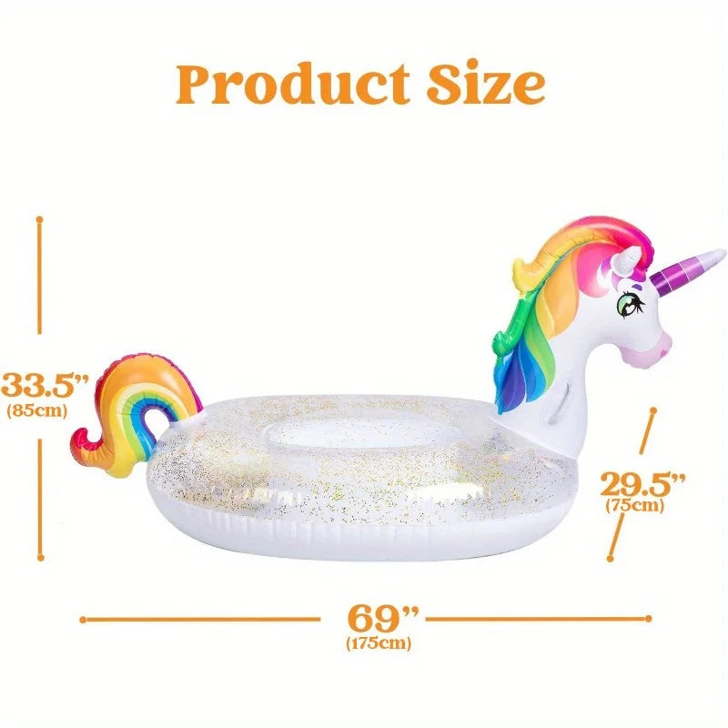 Unicorn Pool Float Inflatable Rainbow Floaty
