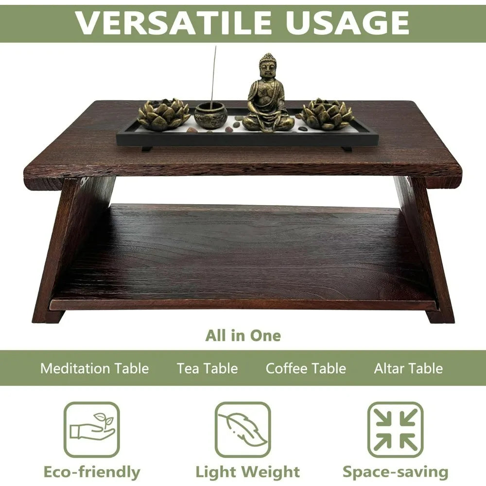 Low Meditation Table for Sitting