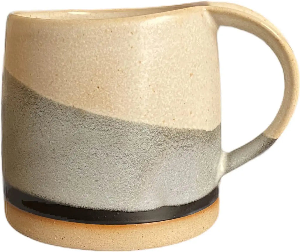 Set - 2 Vintage Japanese Style Cappuccino Coffee Mugs