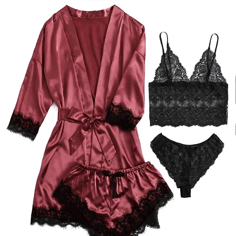 Sexy Four Piece Lingerie Set