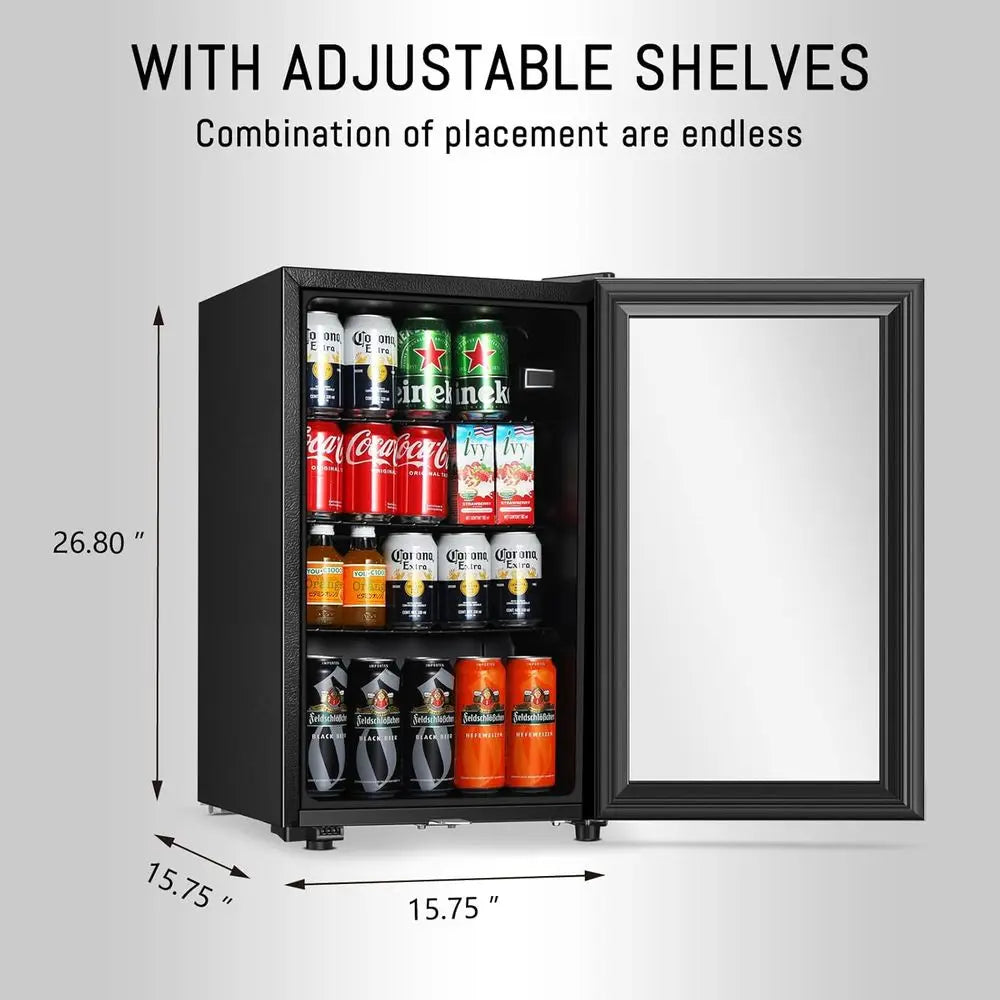 Mini Glass-Door Beverage Cooler, 2.3 Cu. Ft