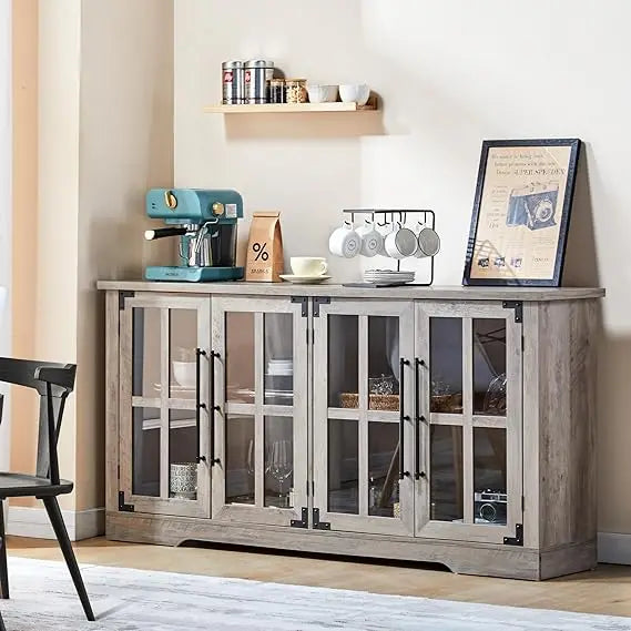 farmhouse 63" buffet sideboard cabinet