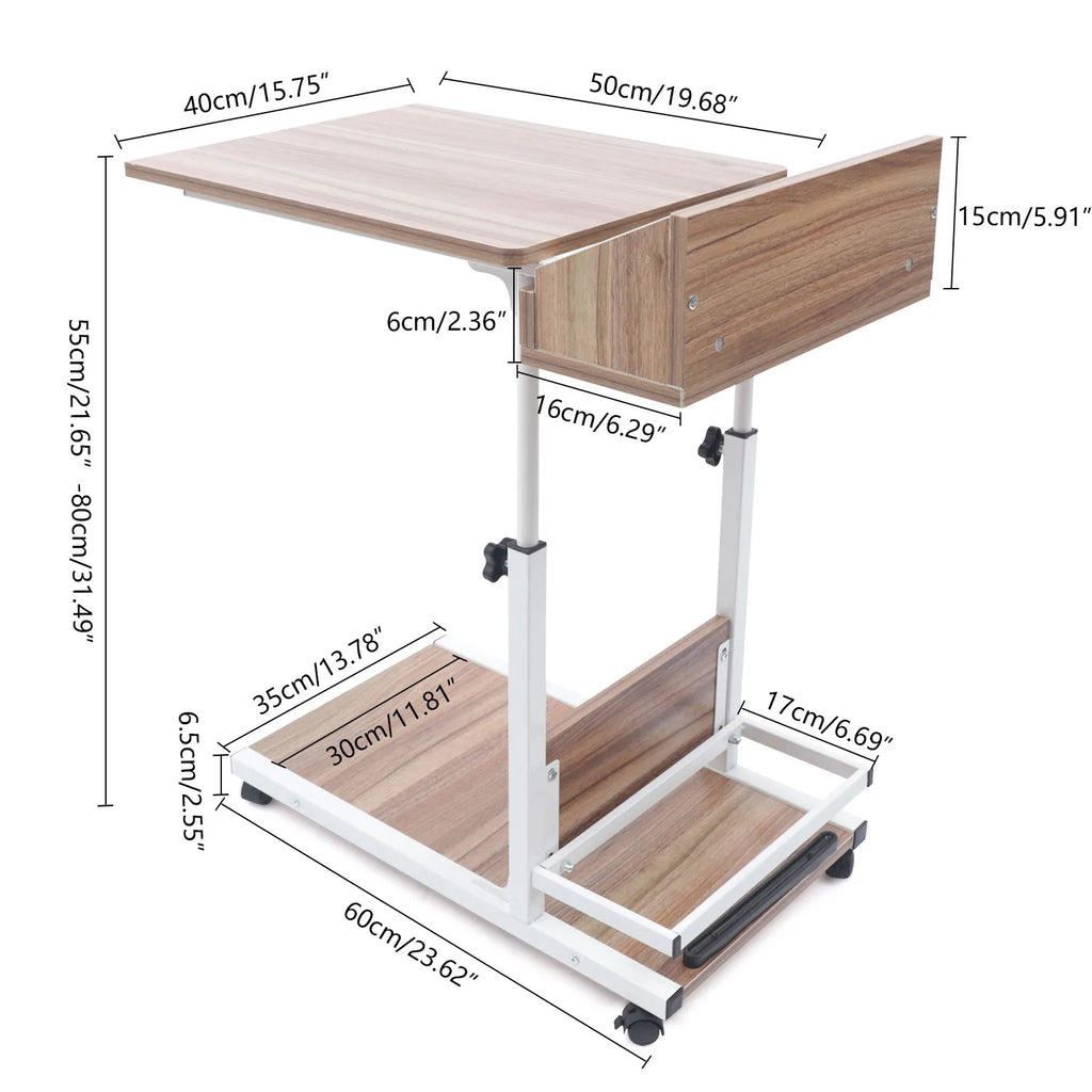 Rolling Portable Office Laptop Desk