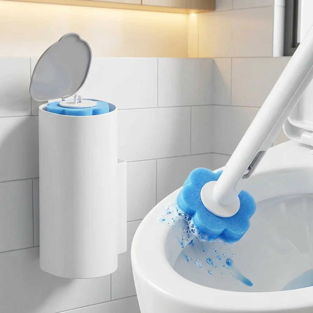 Disposable Toilet Brush & Holder Set