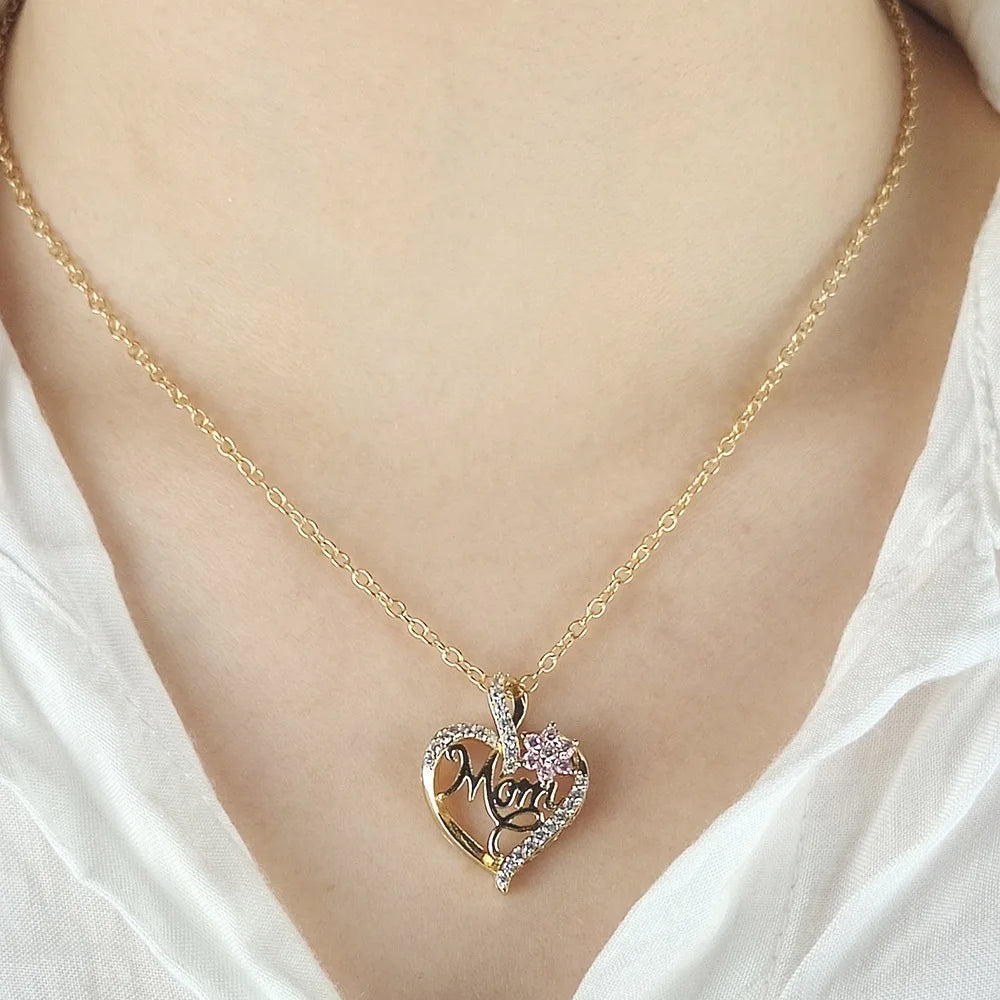 Mom Heart Necklace