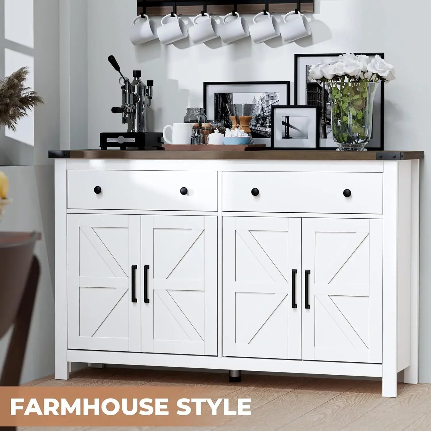 55" Sideboard Buffet Cabinet
