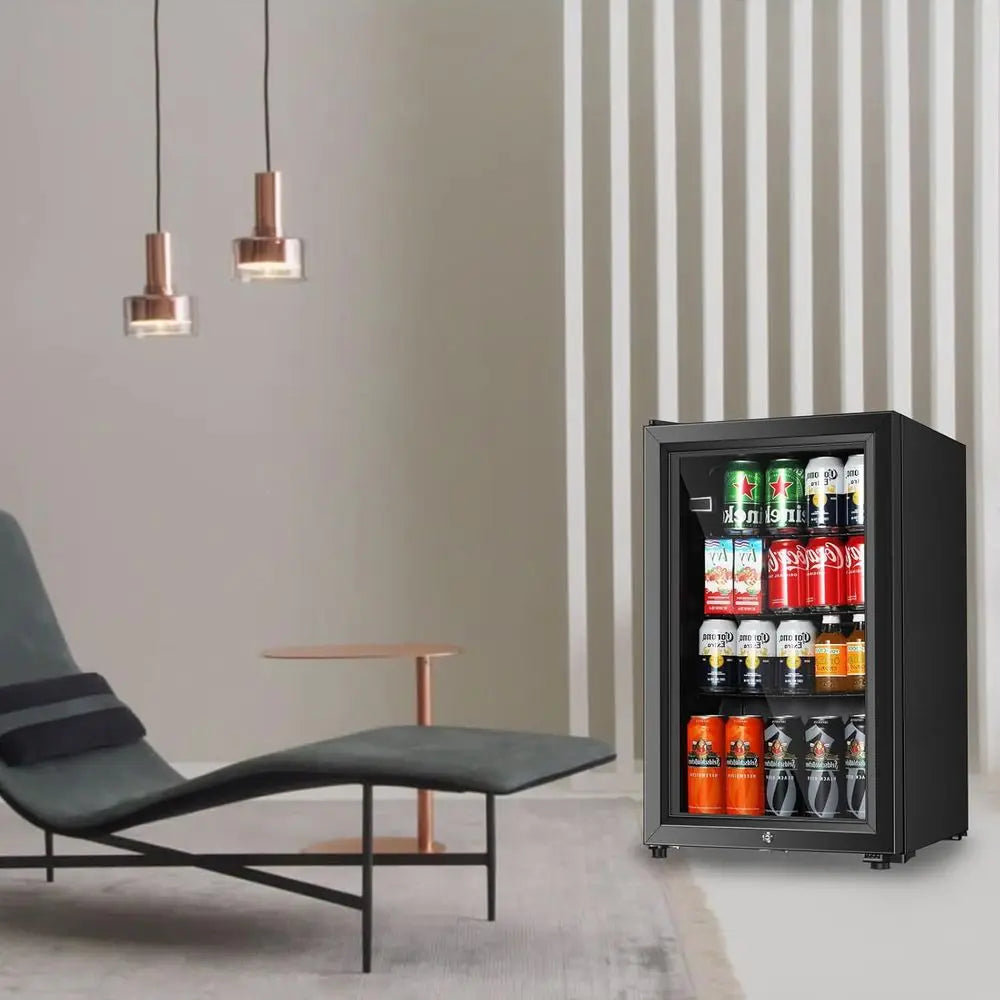 Mini Glass-Door Beverage Cooler, 2.3 Cu. Ft