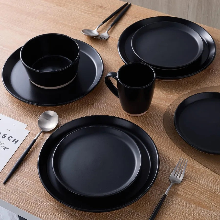 Modern Stoneware 16-piece   Dinnerware Set