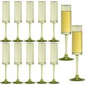 Green Champagne Glasses