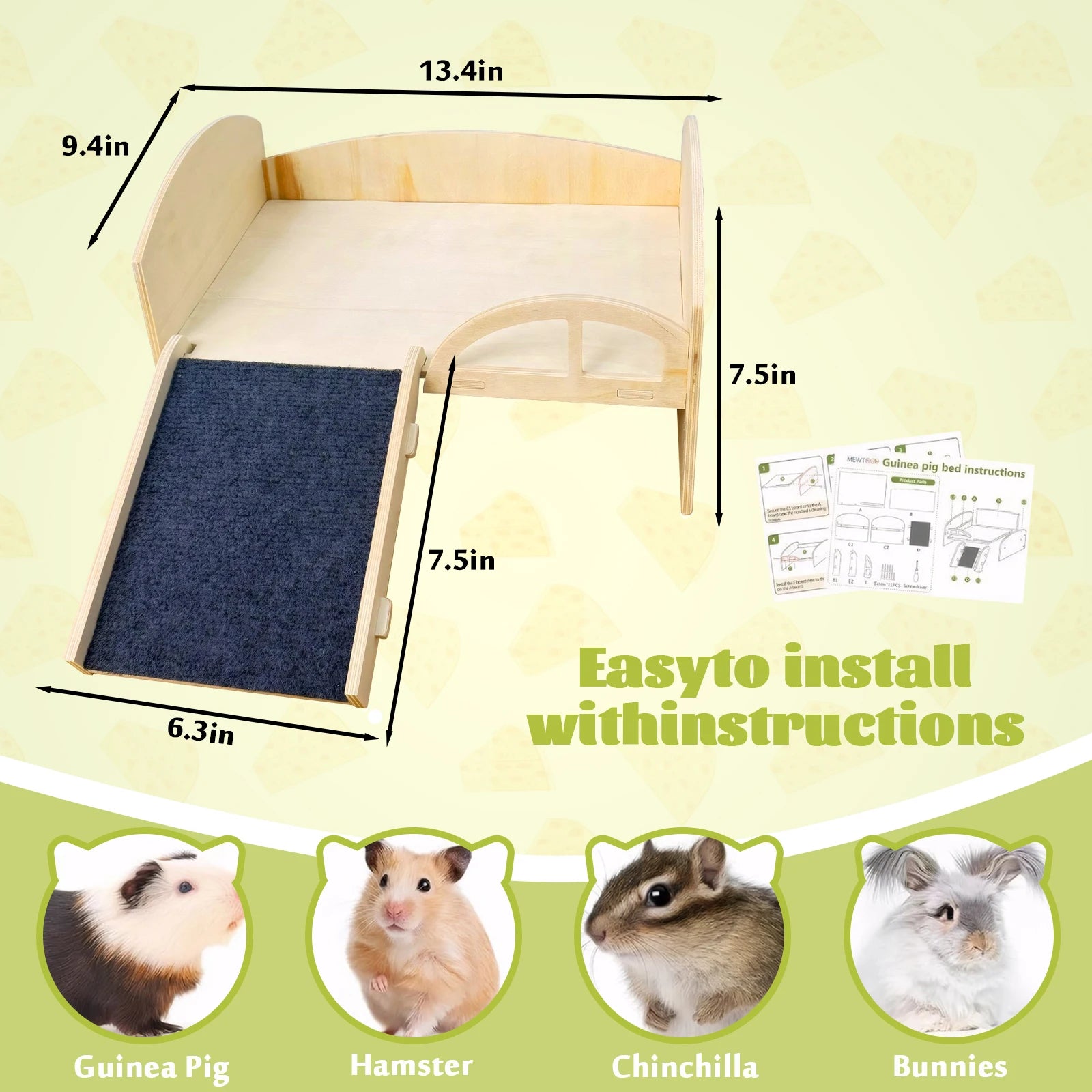 Guinea Pig Hideout Platform Bed