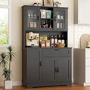 "Elevated Kitchen Pantry Cabinet with Storage