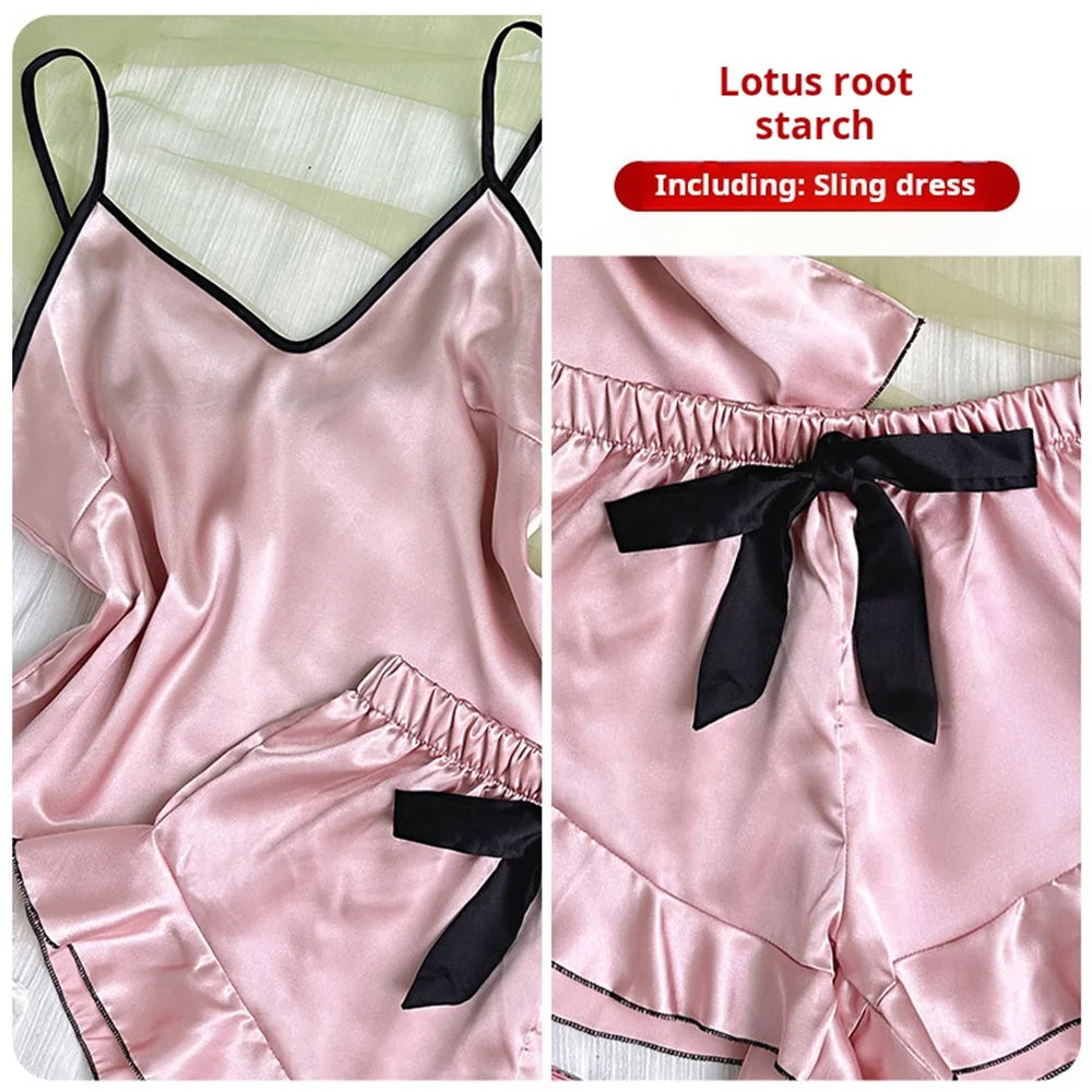 Smooth Satin Pajamas Set