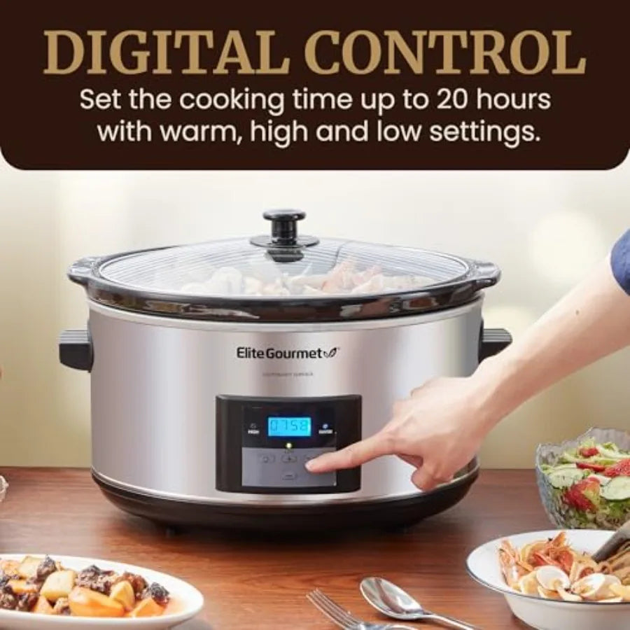8.5Qt Digital Programmable XL Jumbo Slow Cooker